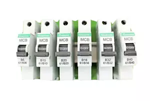 Crabtree MCB B6 B10 B16 B20 B32 B40 61/B Series 3-4 Type B Single Pole MCB + RCD - Picture 1 of 29