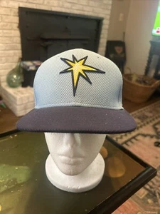 Tampa Bay Rays MLB New Era Diamond Era 59FIFTY Fitted Hat EUC Sz 7 3/8 - Picture 1 of 5