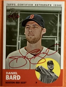 2012 Topps Heritage Real One Autographs Red Ink #ROA-DB Daniel Bard /10 HN - Picture 1 of 2