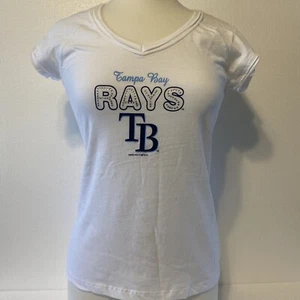 Camiseta Tampa Bay Rays MLB Genuina Deslumbrada Mujer Mediana Campus Estilo de Vida 201 - Imagen 1 de 5