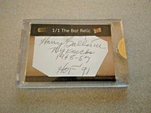 2019 The Bar Pezzi Del Passato Harry "Il Cavallo" Gallatin New York Knicks 1/1 - Foto 1 di 2