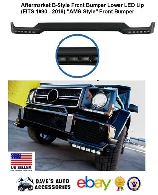 Parachoques delantero G63 LED labio estilo B AMG alerón ala 4x4 G-Wagon kit inferior pieza G65 Foto 1 de 4