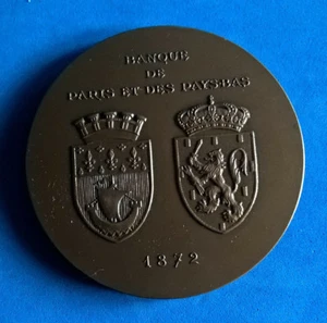 Médaille Bronze 1972 Paribas Compagnie Financière de Paris & des Pays Bas SIMON - Picture 1 of 2