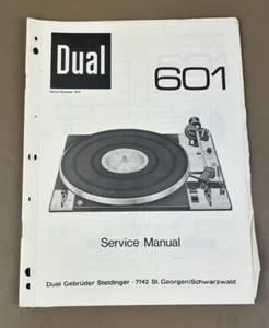 DUAL 601 TURNTABLE SERVICE MANUAL D-1328 - Picture 1 of 3