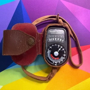 Weston Master II Universal Exposure Meter Model 735 w/ Original Leather Case - Picture 1 of 5