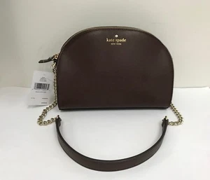 NWT Kate Spade Karen Nichols Street Leather Shoulder Bag WKRU5519 - Raw Cocoa - Picture 1 of 4