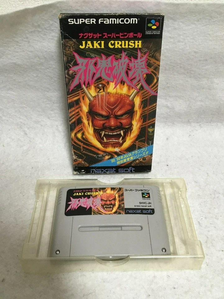 Naxat Super Pinball Jaki Crush Super Famicom Nintendo Japan SNES Authentic  - Image 1 of 1