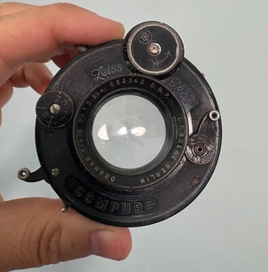 GOERZ BERLIN DOGMAR 135mm f3.5 PORTRAIT LENS IN WORKING Zeiss COMPUR SHUTTER - Picture 1 of 8