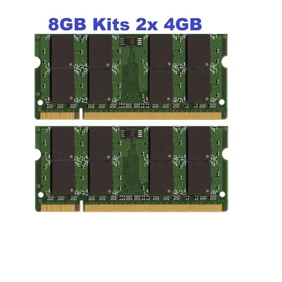8GB 2X 4GB Kit DDR2 SODIMM PC6400 PC2-6400 800 MHz LAPTOP MEMORY Ram 200Pin New - Image 1 of 2