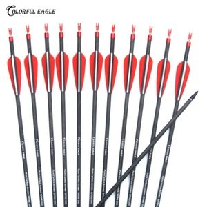 Flechas de carbono puro de tiro con arco Spine300 400 puntos atornillables para tiro de caza con arco - Imagen 1 de 13