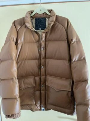 A BATHING APE Leather Down Jacket Size M - Image 1 of 4