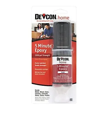 Devcon Home 20845 5 Minute 1500 Psi Strength Clear Epoxy Repairs & Crafting • 9.99£