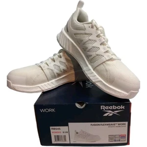 Reebok Fusion Flexweave Work Sneakers White Women's Size 8.5 (Composite Toe) - Picture 1 of 9