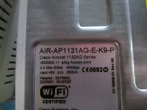 Cisco AIR-AP1131AG-E-K9 Aironet 802.11a/b/g Wireless Access Point Excl PSU - Afbeelding 1 van 2