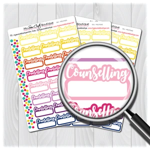 Counselling Mental Health Planner Stickers for Diary Calendars & Journals - Picture 1 of 4