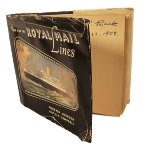 Ships Royal Mail Lines Hardcover Book 1956 Sleeve 80 pgs 5.75 x 4.5" RMS A38 * - Picture 1 of 9