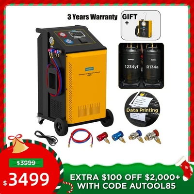 Máquina de recuperación de refrigerante totalmente automática aire acondicionado HVAC reciclaje doble cilindro Foto 1 de 4