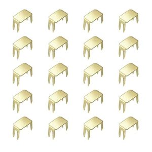 20 Stück Reißverschluss Stopper, #5 Top & Bottom Stops für Rettungsreparatur, hellgolden - Bild 1 von 7