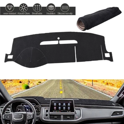 Alfombrilla de tablero negra para Chevy Tahoe/Suburban/Silverado 2007-2014 Foto 1 de 4