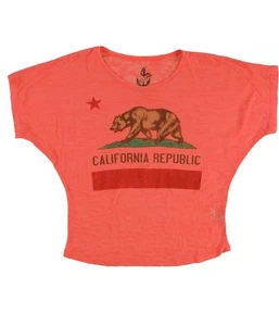 dELiA*s Womens California Republic Graphic T-Shirt, orange, XS - Picture 1 of 1