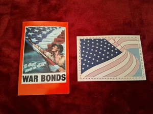 Vintage Kriegsanleihen Postkarte und Flagge Postkarte - Bild 1 von 4