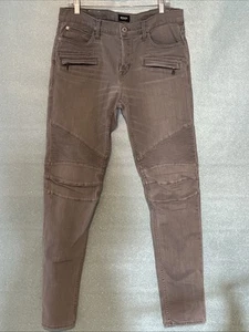 Hudson Blinder Biker Jeans Size 36 Gray Denim Jeans Distressed Moto NWOT - Picture 1 of 6