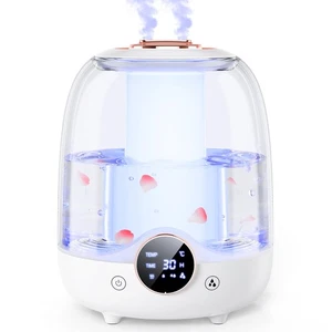Humidificadores para Dormitorio, Tanque 3L para 30H 20dB Tiempo de Niebla Silenciosa, Boquillas Dobles,... - Imagen 1 de 8