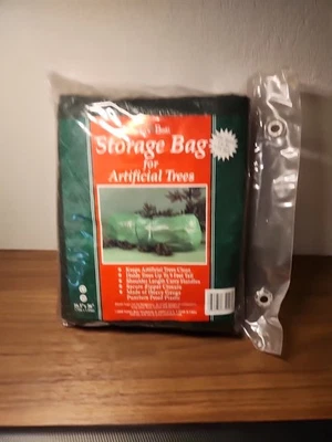 Christmas Tree Storage Bag Santas Best Fits up to 9Ft Heavy Gauge Plastic Zip Up - Image 1 of 4