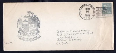 USA 1958 Little America Operation Deep Freeze Cover to Caldwell NJ. 15c Prexie - Image 1 of 2