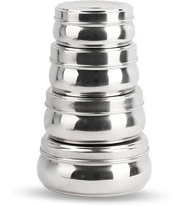 Edelstahl Lebensmittel Aufbewahrung Behälter Set, 4 Stück Code 24 - Bild 1 von 4
