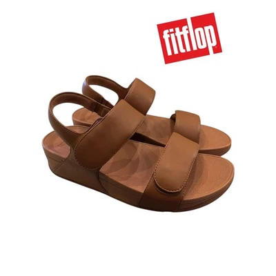 New Fitflop Women’s Lulu Adjustable Leather Strap Light Tan Sandals 8.5 - Image 1 of 4