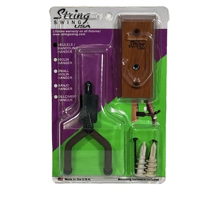 New Ukulele Mandolin Hanger String Swing USA Wall Installation NIP - Image 1 of 4