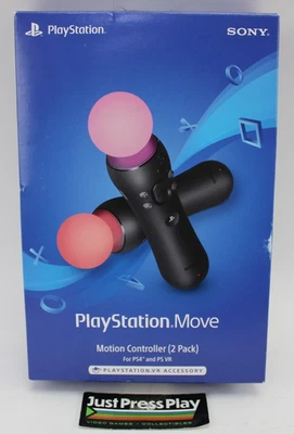Sony PlayStation Move 3002445 Motion Controller in Black (2 Pack) NIB - Image 1 of 4