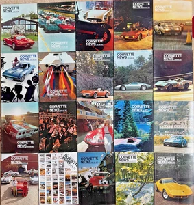 CORVETTE NEWS MAGAZINE - LOT OF 20 - (1969-1972) COMPLETE RUN AUG-69 THRU OCT-72 - Imagen 1 de 21