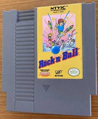 NES ~ ROCK N' BALL ~ Nintendo Game 3 Screw NES-R4-USA Game Cart Only NTSC - Image 1 of 4
