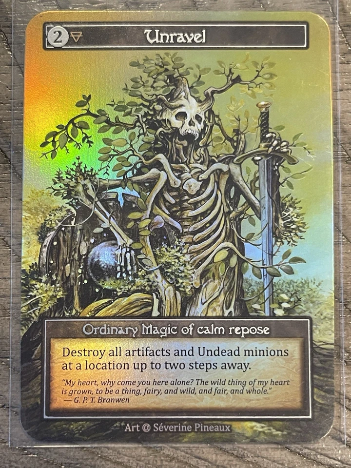 Sorcery Contested Realm Alpha Unravel Foil BGS 9 Mint Condition - Image 1 of 2