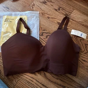 Truekind Bra 4XL Supportive Comfort Wireless Shaper Bra Brown NWOT Seamless - Picture 1 of 4