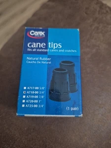 1 par de puntas de bastón Carex A718-00 para todos los bastones y muletas estándar de 3/4 pulgadas - Imagen 1 de 3