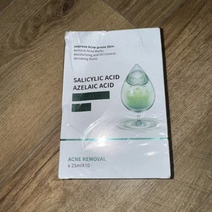 Salicylic Acid Azelaic Acid Acne Sheets Masks for Acne - 10 Count - Ex: 9/27 - Picture 1 of 4