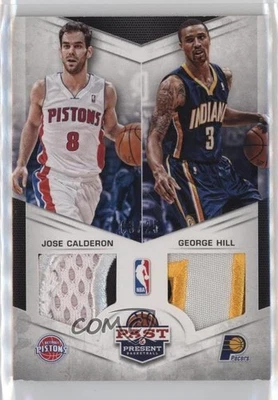 2012 Panini Past & Present Dual Jerseys Prime /25 George Hill Jose Calderon #6 - Image 1 of 2