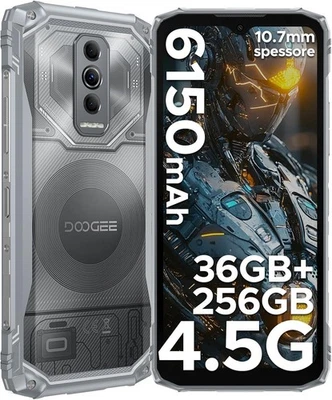 DOOGEE Blade 10 ULTRA Rugged Smartphone 36GB+256GB 6150mAh Android 15 4.5G 64MP - Immagine 1 di 4
