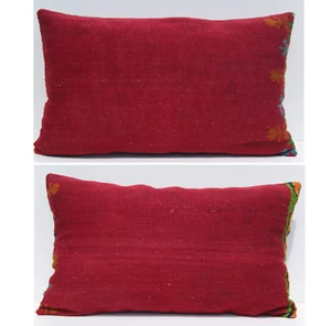 Dekorative weiche Kissen Jugoslawische Kelim Kissenbezüge Handarbeit Hülle Teppich 24"X18" - Bild 1 von 4