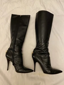 Louis Vuitton Botas Hasta la pantorrilla Talla 6.5UK Cuero Negro - Imagen 1 de 12
