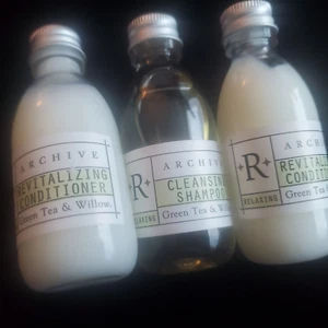 Archiv entspannender grüner Tee & Weide Shampoo/Conditioner (3) Reise KOSTENLOSER VERSAND - Bild 1 von 2
