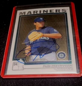 Felix Hernandez 2004 Topps Chrome Traded Rookie #T144 Signed IP Mariners Look!!! - Picture 1 of 2
