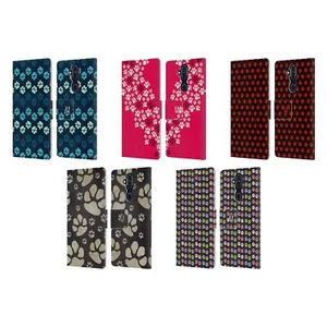 HEAD CASE DESIGNS PAWS LEATHER BOOK CASE & WALLPAPER FOR MICROSOFT NOKIA PHONES - Picture 1 of 11