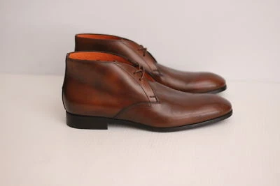 NUEVA Bota Chukka Santoni 'Urban' - Cuero Marrón - Talla 8 D (B29) Foto 1 de 4