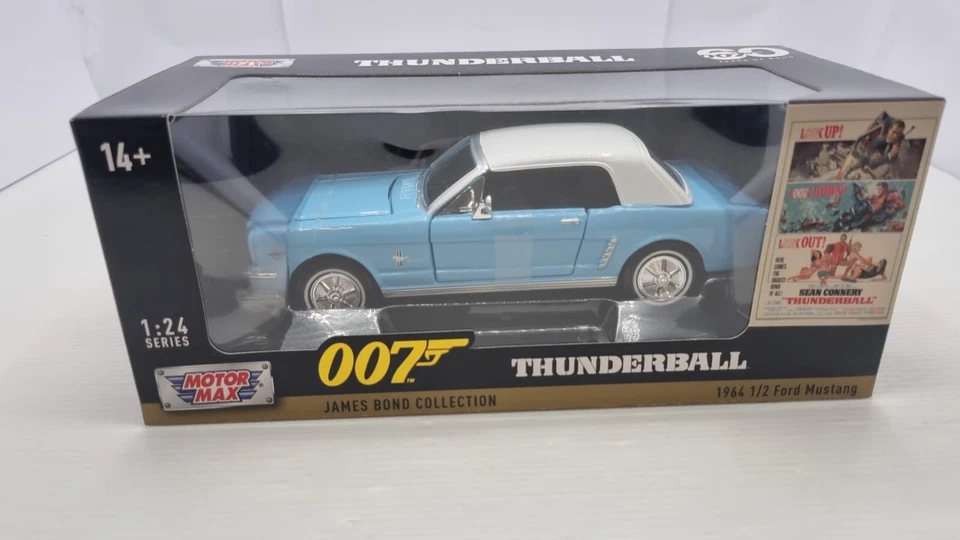 MOT9466 MotorMax 007 Thunderball James Bond Collection 1964 1/2 Ford Mustang - Immagine 1 di 2