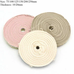 75-250mm Stitch Cotton Cloth Polishing Buffing Wheel Disc Pads for Bench Grinder - Picture 1 of 6