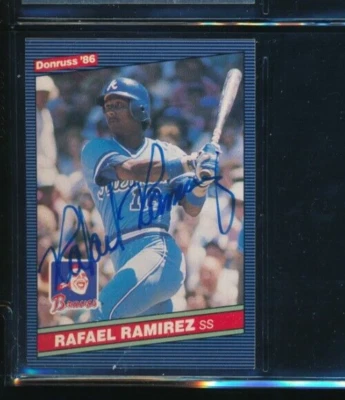 1986 Donruss #263 Rafael Ramirez Atlanta Braves Signed Autograph (GP4) SWSW6 - Image 1 of 2